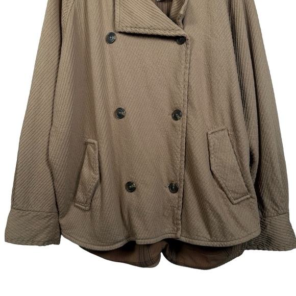 FREE PEOPLE Remi Oversized Corduroy Double Breasted Jacket in camel - Picture 7 of 14